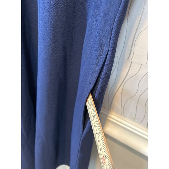 Oxiuly Fashion Dress Women's‎  Navy Blue pockets Fit & Flare Office Career sz M - Picture 9 of 12